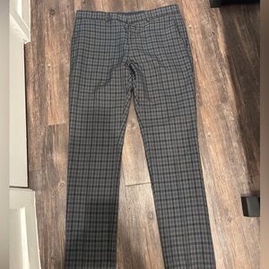 Perry Ellis Portfolio Men’s Plaid Grey Dress Pants Size 34